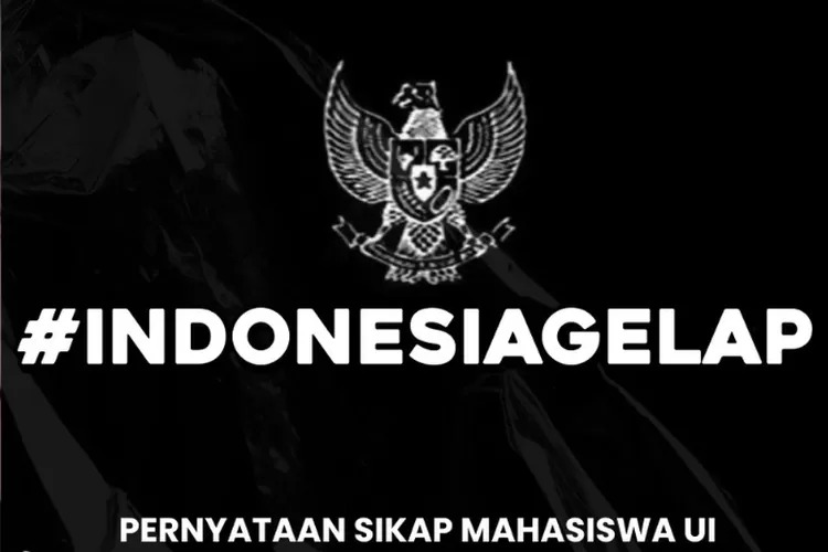 BEM UI menggaungkan tagar Indonesia Gelap. (X @bemuiofficial)